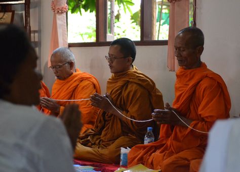 Monks Blessing, String Bracelets Thailand, Sai Sin Sacred Thread, Asia Yoga Thailand, Bracelets String, Blessing Ceremony, Bryan Fury, Buddhist Beliefs, Buddhist Bracelet, Blessing Bracelet, Bring Good Luck, Sacred Threads