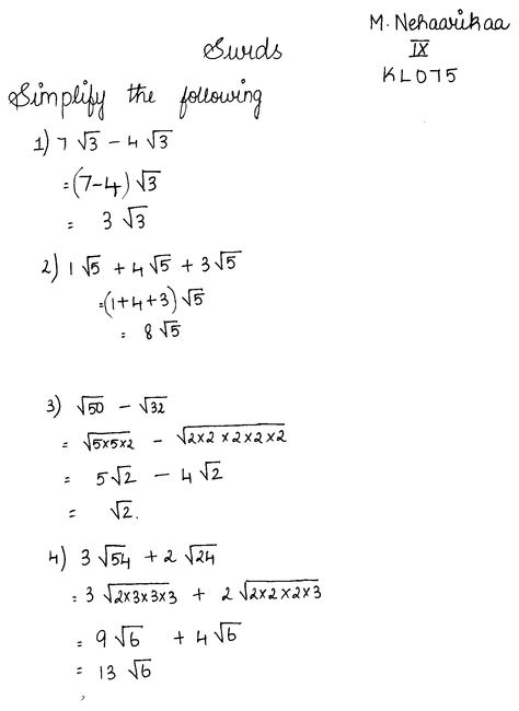 Practice problems in surds Surds Notes, Geometry Proofs, Logic Math, Maths Worksheet, Rat House, Writing Mini Lessons, 4 Grade, Math Tools, Math Madness