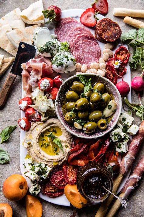 Greek Inspired Antipasto Platter | halfbakedharvest.com @hbharvest Easter Brunch Menu, Summer Bbq Recipes, Antipasto Platter, God Mat, Half Baked Harvest, Brunch Menu, Idee Pasto Sano, Cheese Platters, Meat And Cheese