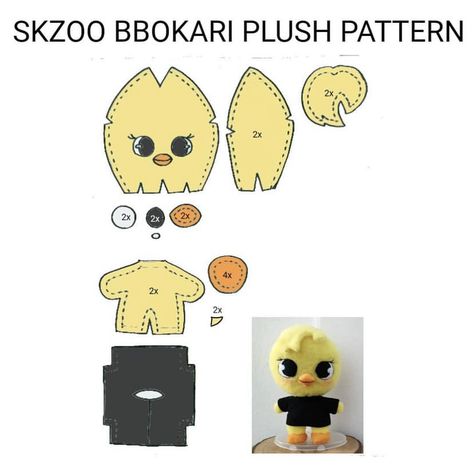 Skzoo Planner, Bbokari Plush, Skzoo Bbokari, Plushies Pattern, Plushies Diy, Diy Hair Accessories Ribbon, Kids Zoo, Kpop Diy, Cute Sewing Projects