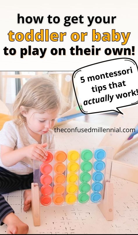 Encourage Independent Play, Independent Play For Toddlers, Toddler Independent Play, Toddler Independent Activities, Toddler Rules, Play Based Learning Activities, Not Having Kids, Baby Montessori, Independent Activities