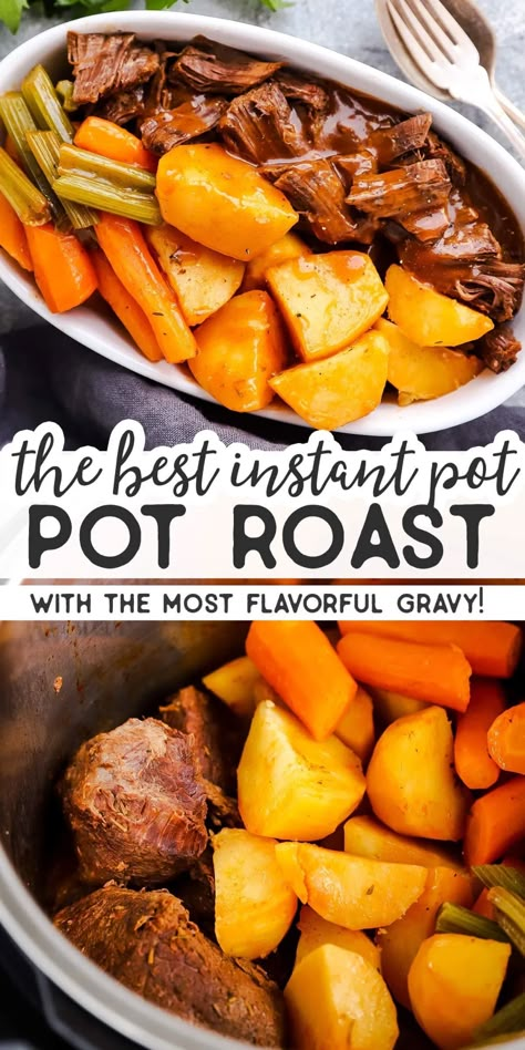 Instant Pot Pot Roast Instant Pot Roast Recipe, Pressure Cooker Pot Roast, Instant Pot Roast, Instant Pot Pot Roast, Pot Roast Recipe, Pot Beef Stew, Ninja Foodi Recipes, Instant Pot Meals, Pot Roast Recipes