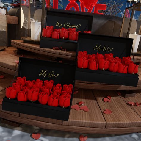 Box of Roses | Afrosimtric Sims on Patreon Valentines Cc Sims 4, Sims 4 Flower Cc, Afrosimtric Sims, Sims Party, Groceries Store, Sims Aesthetic, Box Of Roses, Sims Decor, Imvu Aesthetic