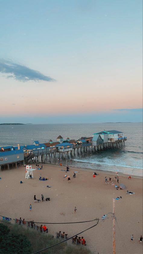 Old Beach Aesthetic, Maine Beach, Maine Summer, Maine Usa Aesthetic, Maine Summer Aesthetic, Maine Aesthetic Summer, Maine Beach Aesthetic, Beachside Town Aesthetic, Coastal Towns Aesthetic