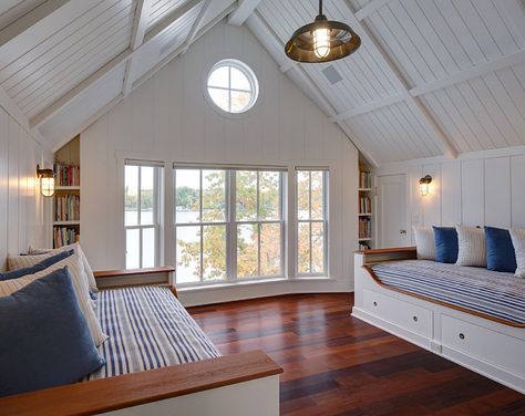 What Is Shiplap? (and Is it for You?) Coastal Loft, Groove Ceiling, Ceiling Details, Garage Attic, Shiplap Ceiling, Garage Loft, Staging Ideas, Bunk Rooms, Attic Space