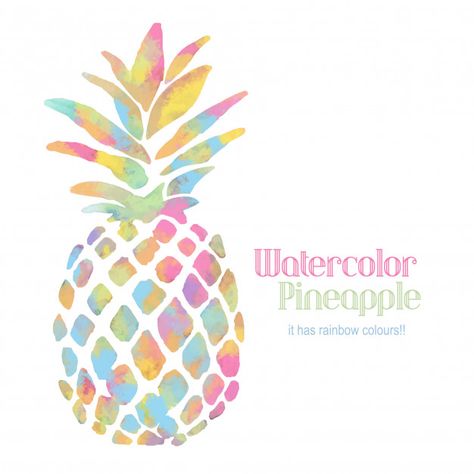 Rainbow Pineapple, Pineapple Vector, Disney Swag, Totes Ideas, Watercolor Pineapple, Creative Flyer Design, Mandalas Drawing, Vector Banner, Watercolor Rainbow