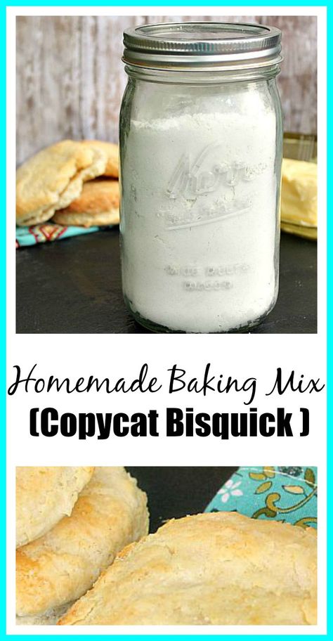 Bisquick Biscuit Recipe, Copycat Bisquick, Homemade Biscuit, Baking Mix Recipes, Homemade Bisquick, Mix In A Jar, Homemade Dry Mixes, Homemade Baking, Bisquick Recipes