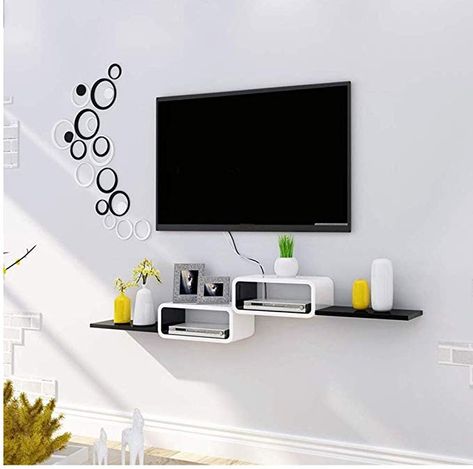 Amazon.com: ABBD Floating Wall Mounted TV Cabinet, Wall Mounted Floating Shelves for TV Box Set-top Box, Cabinet for Cable Boxes, WiFi Routers/DVD Players-C: Home & Kitchen Mounted Tv Unit, Tv Shelf Design, Mounted Tv Ideas Living Rooms, Mounted Tv Cabinet, Tv Wall Shelves, Wall Mounted Tv Unit, Floating Tv Shelf, Wall Mounted Tv Cabinet, Tv Unit Furniture Design