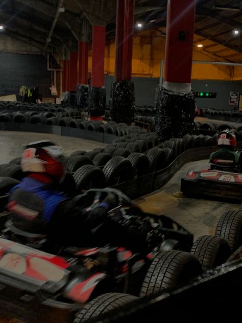 Perfect aesthetic, day out, go-Karting Go Cart Aesthetic, Go Kart Racing Aesthetic, Go Carts Aesthetic, Go Carting Aesthetic, Go Kart Date, Go Karting Aesthetic, Karting Aesthetic, Paint Date Night, Cars Couple