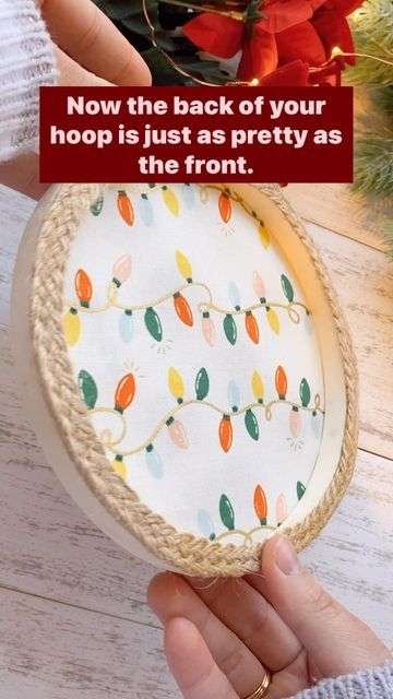 Finishing Back Of Embroidery Hoop, How To Back An Embroidery Hoop, How To Finish Embroidery Hoop Back, Large Embroidery Hoop Ideas, Large Embroidery Hoop, Lay It Down, Stitch Ideas, Wooden Hoop, Take Apart