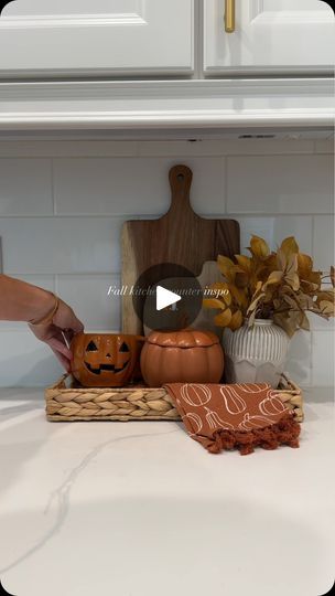 242K views · 51K reactions | It’s not much but this little corner makes the kitchen already feel so much cozier 🍂🫶🏼 #falldecorating #kitchencounterdecor #falldecor #autumnvibes🍁 | Jennifer Glufling Fall Kitchen Corner Countertop Decor, Corner Countertop Decor, Fall Basket, Halloween Pumpkin Crafts, Fall Centerpieces, Christmas Delights, Countertop Decor, Fall Foods, Kitchen Counter Decor