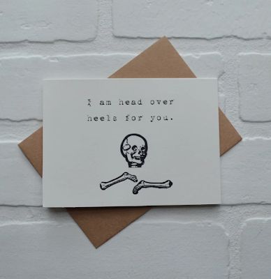 Halloween Boyfriend, Halloween Greeting Cards, Halloween Puns, Card Boyfriend, Boyfriend Card, Skeleton Love, Carte Halloween, Halloween Cards Handmade, Halloween Love