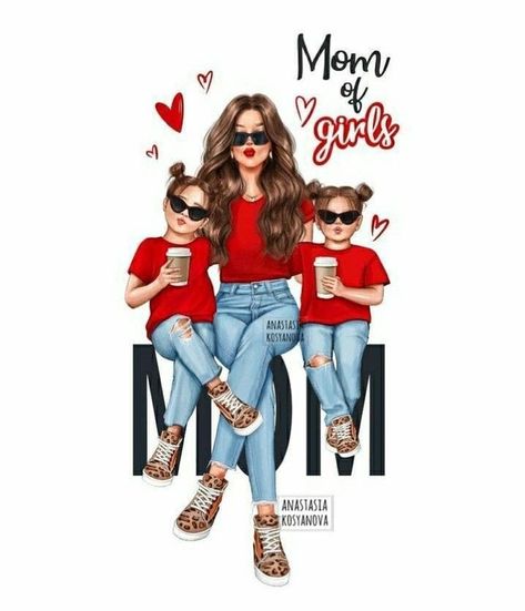 Mum And 2 Daughters, Mom And 2 Daughters, Dolly Wallpaper, Mother And Daughter Drawing, Mommy Son Outfits, Cotton Ball String Lights, Mother Daughter Art, Mother Baby Photography, Love Your Sister