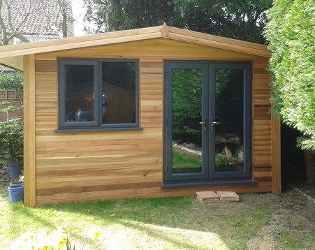 Sound proofed music rooms in your garden : Extra Rooms Music Shed Backyard Studio, Backyard Recording Studio, Shed Music Studio, Music Studio Shed, Backyard Casita, Backyard Music Studio, Contemporary Garden Rooms, Garden Workshop, Drum Room