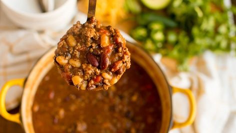 3 Bean Chili Recipe - Amanda's Cookin' 3 Bean Chili Recipe, 3 Bean Chili, Homemade Chili Seasoning, Bean Chili Recipe, Crockpot Casserole, Bean Chili, Chili Seasoning, Canned Beans, Homemade Chili