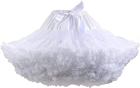 Tutu En Tulle, Pleated Tulle Skirt, Tulle Petticoat, Gonna In Tulle, White Tulle Skirt, Fancy Flowers, Puffy Skirt, Tutu Skirts, Fluffy Skirt