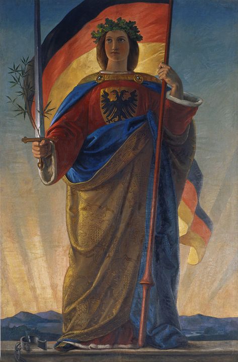 Germania (personification) - Wikiwand Germany Flag, Holy Roman Empire, Historical Painting, Diego Rivera, Patent Art, Propaganda Posters, Roman Empire, Cover Photos, Find Art