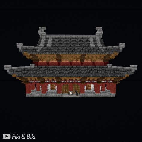 Tutorial is on our YouTube channel: Fiki & Biki 🐔 Chinese Temple, Minecraft Tutorial, Minecraft Builds, Minecraft Ideas, Minecraft 1, Traditional Chinese, How To Build, Youtube Channel, Palace