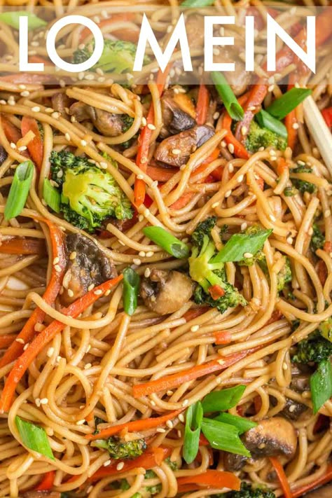 Low Mein Recipe Vegetable, Thai Lo Mein Recipe, Lo Me In Noodles, Crockpot Vegetable Lo Mein, Vegetables Lo Mein, Lomein Recipes Vegan, How To Make Lo Mein Sauce, Lo Mein Noodles Recipe Vegetable, Vegetable Chow Mein Recipe Easy