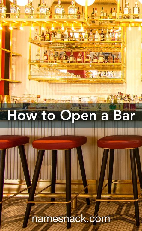 Get detailed info on location, equipment, investment cost, licenses, employees, and more in our step-by-step guide to opening a bar. How To Start A Bar Business, How To Open A Bar Business, Opening A Bar Business, Opening A Bar, Open A Bar, Bar Tending, Brewery Ideas, Cocktail Inspiration, Easy Bar