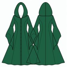 Hooded Robe Pattern, Hooded Dress Pattern, Elvish Dress, Aries Style, Sew Halloween Costume, Cloak Pattern, Girls Dress Pattern Free, Fantasy Vibes, Cape Pattern Sewing