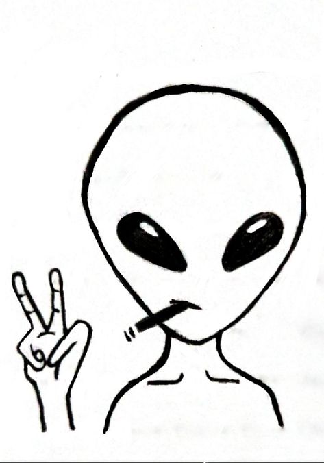 #alien #tattoo #drawing Paul The Alien Drawing, Alien Sketch Simple, Cartoon Alien Tattoo, Alien Body Drawing, Trippy Space Tattoo, Funky Things To Draw, How To Draw A Alien, Simple Alien Drawings, Alien Doodle Simple