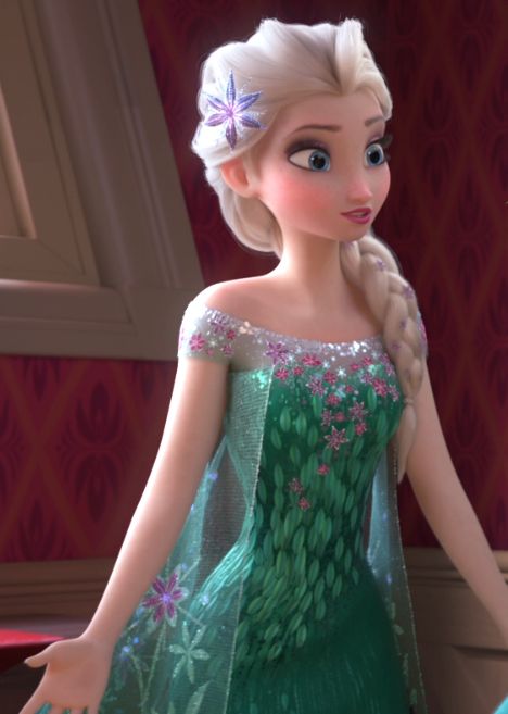 〖 TAGS:  Disney Frozen Fever Elsa green spring dress 〗 Elsa In Frozen, Elsa Frozen Fever Dress, Green Spring Dress, Frozen Hairstyles, Frozen Fever Elsa, Braids Step By Step, Frozen Frozen, Frozen Heart, Disney Princess Elsa