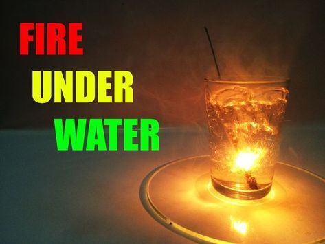 DIY How To Make Fire Under Water !! Making Fire Under Water Seems To Be Impossible But With Sparklers Its No Longer Impossible . It Sounds Crazy But Its True You Can Make Fire Under Water At Home . Try It , Its A Very Cool Experiment. Great for decorations, expirements with kids and more! #diy #decorations #kids Diy Kids Decor, Fire Kids, Cool Experiments, Science Crafts, Kid Experiments, How To Make Fire, Science Projects For Kids, Diy Science, Science Activities For Kids