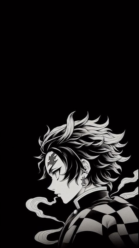 Tanjiro Dark Wallpaper, Jujitsu Kaisen Wallpaper Iphone Hd, Demon Slayer Black Wallpaper, Tanjiro Black Wallpaper, Demon Slayer Tanjiro Wallpaper, Manga Photography, Demon Slayer Black, Tanjiro Art, Tanjiro Manga