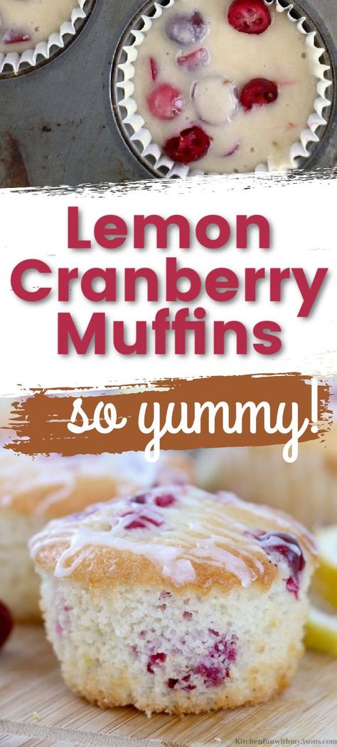 Cranberry Xmas Cake, Lemon Cranberry Muffins, Cranberry Orange Muffin Recipe, Cranberry Recipes Muffins, Lemon Cranberry, Muffins For Breakfast, Cranberry Dessert, Cranberry Orange Muffins, Tiny Cakes