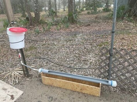 Water Ideas For Chicken Coop, Best Duck Waterer, Automatic Duck Waterer, Pvc Pipe Chicken Waterer, Duck Watering System, Duck Waterer Diy, Mess Free Duck Waterer, Diy Duck Waterer, Duck Waterer No Mess