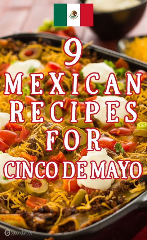 Mexican food recipes to celebrate Cinco de Mayo Mexican Food Recipes Sides, Mexican Carry In Ideas, Mexican Food Recipes Beans, Cinco De Mayo Menu Ideas, Mexican Bbq Ideas, Mexico Food Recipes, Mexican Night Recipes, Mexican Meal Ideas, Cinco De Mayo Potluck