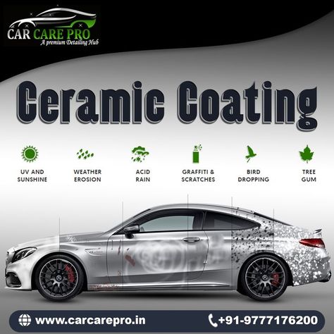 GRAPHENE & CERAMIC COATING Professional car care coating Ceramic coating Starts just @ 18000/- #ceramiccoating #carservicing #carwash #carwashing #carwashnearme #carwashingcompany #cardetailingservices #acventcleaningcar #interiorcleaningcar #glasspolishingcar #ceramiccoatings #paintprotection Car Detail Shop, Auto Shop Logo, Car Wash Posters, Pressure Washing Business, Car Wash Business, Car Advertising Design, Car Coating, Car Protection, Ad Car