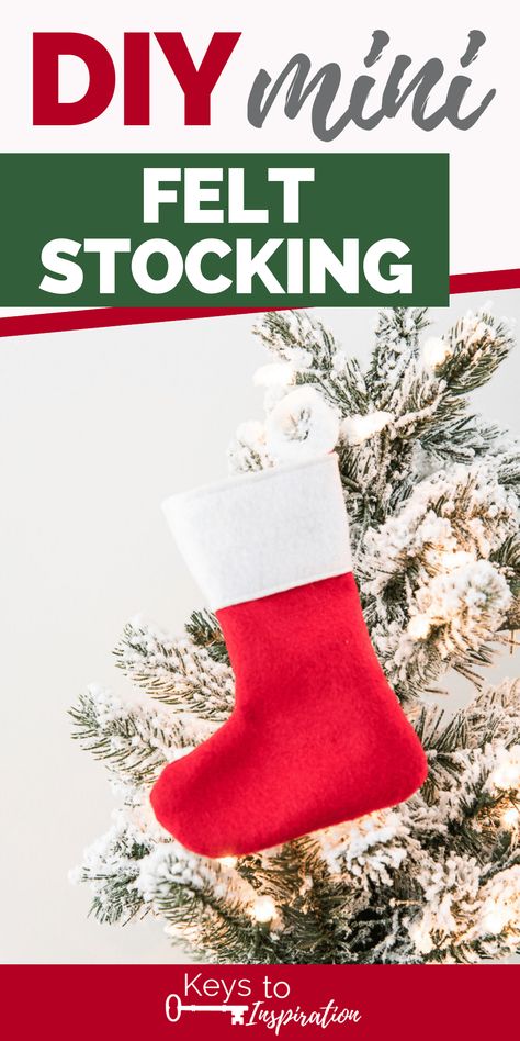 Learn how to make a mini felt stocking using the Cricut Maker. This cute Christmas stocking will look great as home decor. It also makes a fun gift! cricut for beginners || cricut projects || cricut ideas #cricutmade #cricutexplore Cute Christmas Stockings, Christmas Diy Projects, Christmas Diy Crafts, Mini Stockings, Felt Stocking, Christmas Craft Projects, Diy Craft Tutorials, Christmas Projects Diy, Cricut Christmas