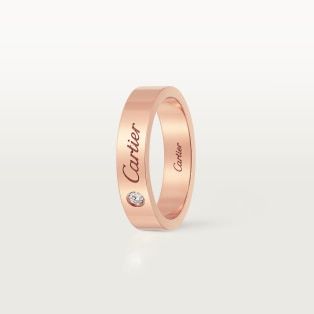 C de Cartier Pink Gold Wedding Rings, Cartier Wedding Band, Cartier Wedding Bands, Cartier Wedding Rings, Pink Wedding Rings, Cartier Earrings, Gold Diamond Watches, Wedding Band Engraving, 18k Gold Bracelet