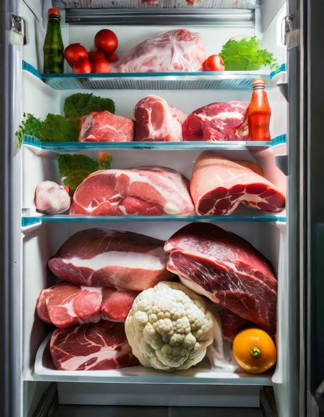 How long does raw meat last in the fridge? Meat Fridge, Freezing Meat, Storage Tricks, Raw Pork, Raw Meat, Marinate Meat, Frozen Meat, Canned Meat, Raw Chicken