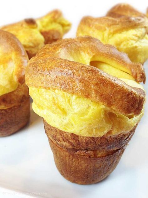 Gluten Free Popovers Recipes, Vegan Popovers, Pumpkin Popovers, Popover Recipes, Pop Overs, Popover Recipe, Yorkshire Pudding Recipes, Baked Sweets, Pond House