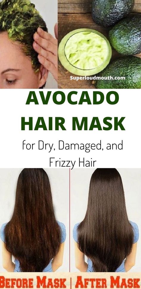 21 Awesome ways to use Avocado Hair Mask for hair growth, Dry and Damaged hair Mask For Hair, Avocado Hair Mask, Herbs For Hair, Avocado Hair, Hair Dryness, Best Hair Mask, Dry And Damaged Hair, Hair Mask For Damaged Hair, Natural Hair Mask