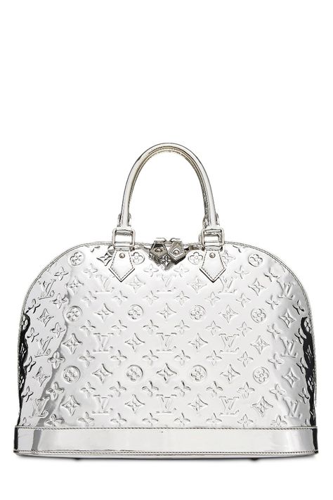 Silver Louis Vuitton Bag, Alma Louis Vuitton, Louise Vuitton, Vintage Designer Bags, Louis Vuitton Limited Edition, Pre Owned Louis Vuitton, Baddie Fits, Silver Monogram, School Clothes