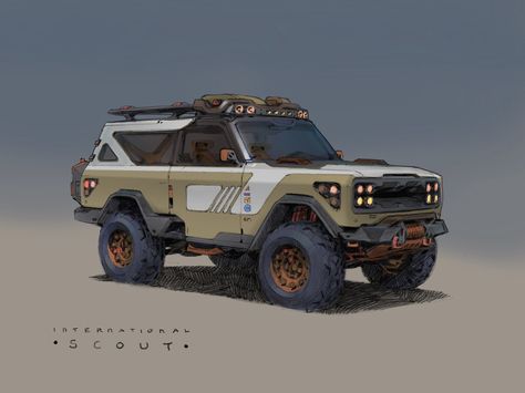 Sci Fi Vehicle Design, Futuristic Truck Concept Art, Vehicle Design Concept Art, Cyberpunk Truck, Dieselpunk Car, Dieselpunk Vehicles, Concept Vehicles Sci Fi, Vehicle Reference, Overland Truck