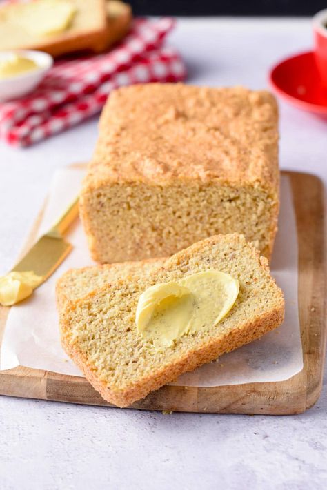 This Keto Bread Recipe is perfect for keto beginners craving delicious soft keto white bread with only 2.5g of net carbs per slice. Gluten Free Flour Bread Recipe, Sunflower Seed Bread Recipe, Gluten Free Bread Recipe Easy, Gluten Free Sandwich Bread, Keto Bread Recipe, Gluten Free Sandwiches, White Bread Recipe, Lowest Carb Bread Recipe, Sweet As Honey