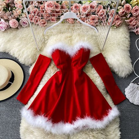 Dress For New Year, Mode Indie, Japanese Korean Fashion, Christmas Dress Women, Club Party Dresses, Christmas Party Dress, Elegant Dresses For Women, Mini Christmas, Girls Party Dress