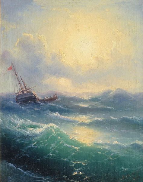 Art Mini Toile, Sea Paintings, Ivan Aivazovsky, Marine Painter, Marine Artist, Albert Bierstadt, Marine Art, Sea Painting, Pierre Auguste Renoir