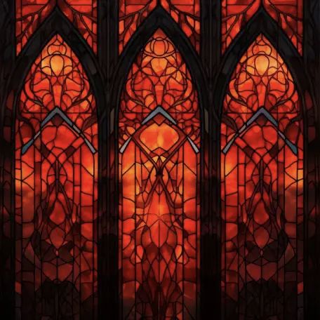 Goth Stained Glass Windows, Stained Glass Aesthetic Dark, Red Stained Glass Window, Goth Stained Glass Art, Red Goth Aesthetic, Filler Art, Gothic Literature, Red Goth, Material Samples