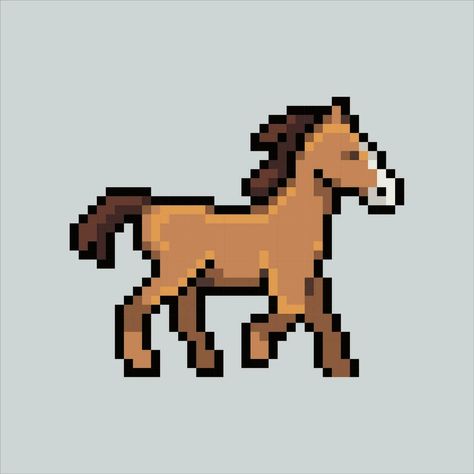 Illustration Horse, Icon For Website, Pixel Drawing, Horse Animal, Animal Icon, Horse Horse, Pixel Art Games, Horse Art, Family Gifts