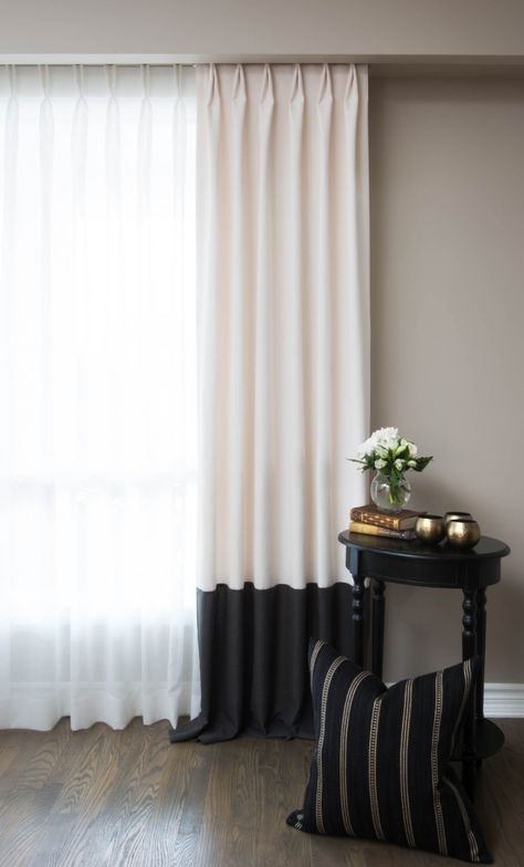 Picture Window Curtains, Two Tone Curtains, Color Block Drapes, Block Curtains, Luxury Curtains Living Room, Q Design, Color Block Curtains, Cheap Curtains, Drapery Designs