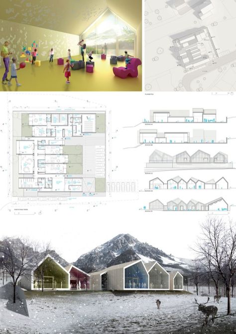 Kindergarten Architecture, Kindergarten Interior, Nursery Planning, Wooden Cladding, Kindergarten Projects, Kindergarten Design, School Plan, Building Plan, Education Architecture