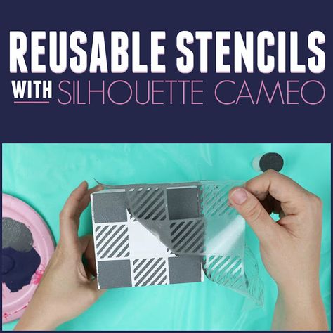 How to Make a Resuable Stencil on Silhouette CAMEO 3 or CAMEO 4 | Silhouette School Blog Silhouette Cameo 3, Vinyl Projects Silhouette, Silhouette School Blog, Wood Craft Patterns, Stencils For Wood Signs, Stencil Vinyl, Silhouette Cameo Tutorials, Silhouette School, Reusable Stencils