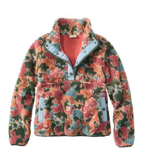 Women's Bean's Sherpa Fleece Pullover, Print | Fleece at L.L.Bean Work Fits, Womens Sherpa, Vintage Winter, Clothing Inspiration, Womens Fleece, Christmas 2024, Sherpa Fleece, Unique Outfits, Fall 2024