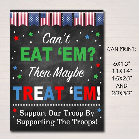 Cookie Booth Sign If You Can't Eat 'Em Treat 'Em | Etsy Cookie Box Ideas, Cookie Booth, Girl Scout Cookies Booth, Gs Cookies, Scout Crafts, Cookie Stand, Booth Decor, Chalkboard Poster, Eat Cookies